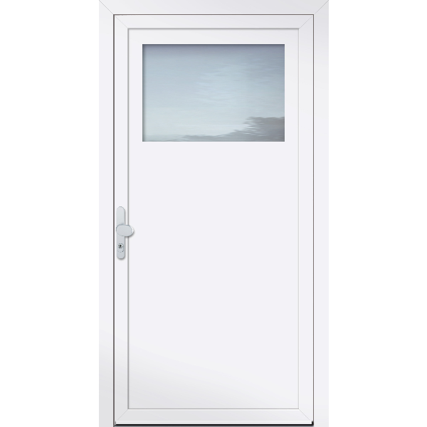 Nebeneingangstüren aus Aluminium Verkehrsweiß