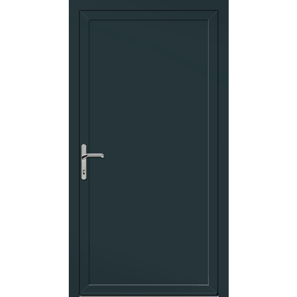 Nebeneingangstüren aus Aluminium Anthrazitgrau