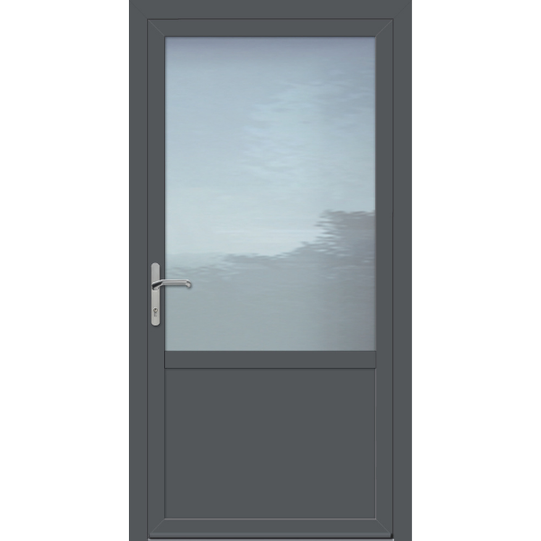 Nebeneingangstür aus Aluminium in Eisenglimmer