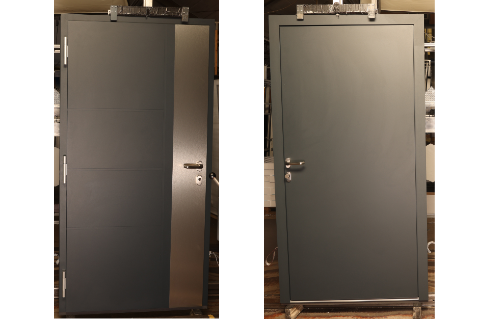 Anthrazitgrau Aluminium Haustür 