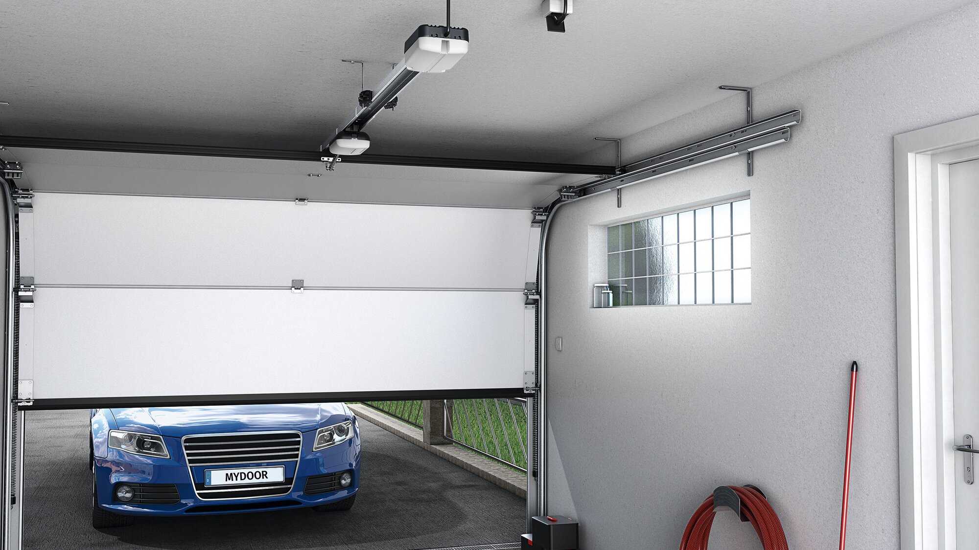 Torantrieb an einem Sektionaltor