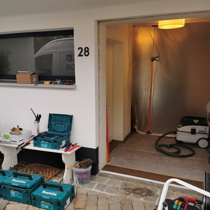 Montage der Aluminium Haustür